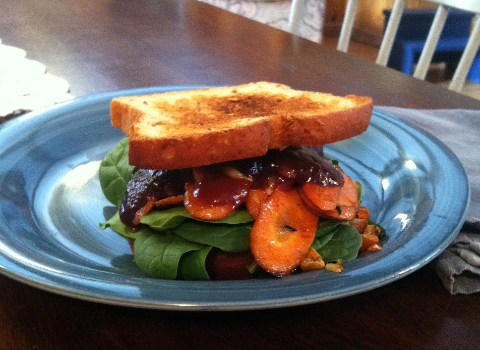 Vegan BBQ Carrot Sandwich