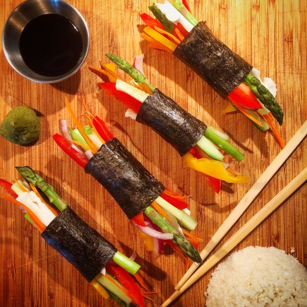 raw veggie sushi